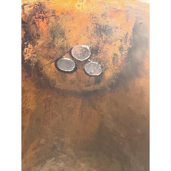 Vintage Copper Farmhouse Water Jug Pitcher With Wrought Iron Handle Turkey - Picture 8 of 10